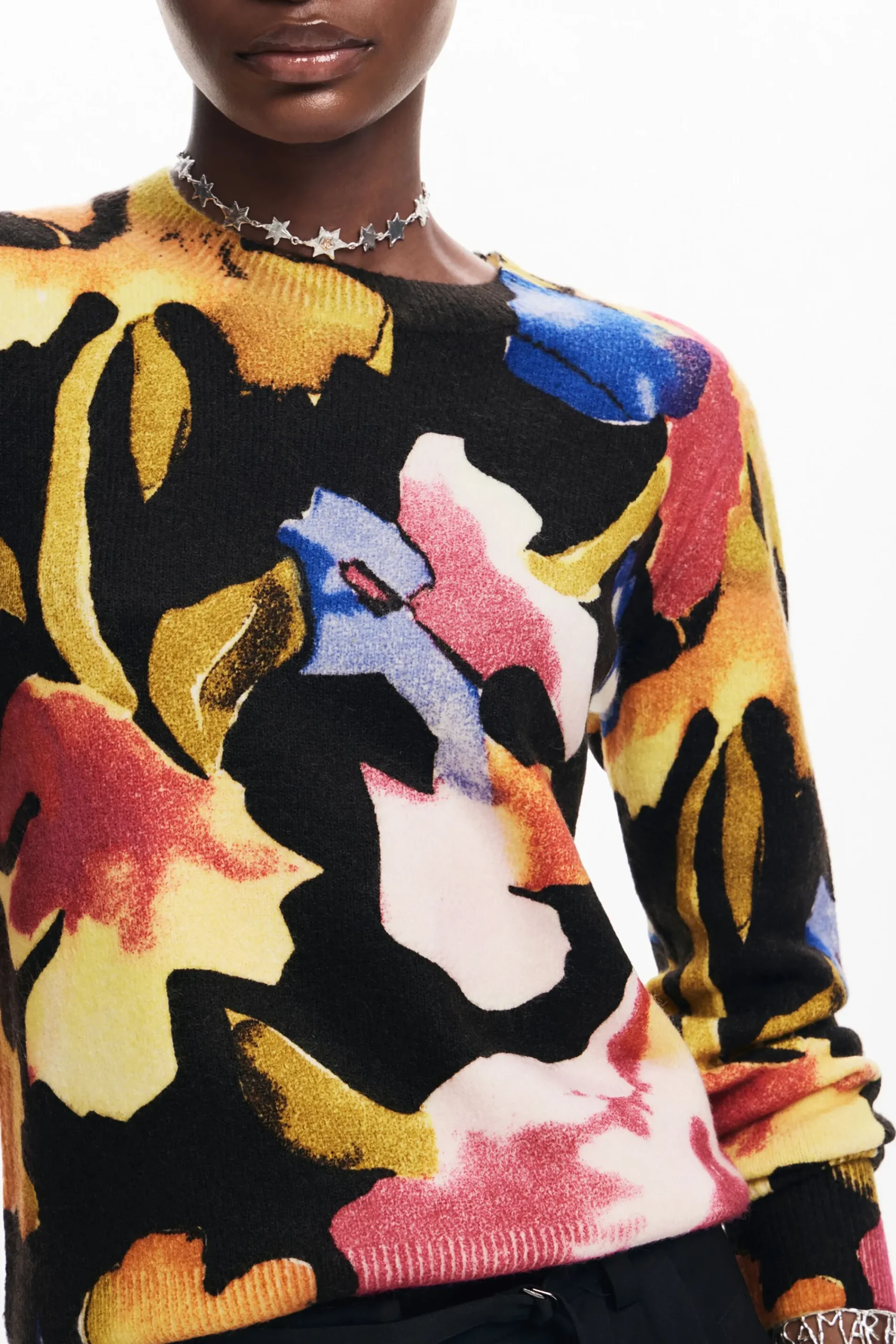 Roupa De Malha|Malha<Desigual Jersey flores artísticas