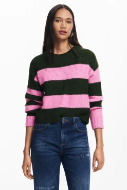 Roupa De Malha|Malha<Desigual Jersey listrado bicolor
