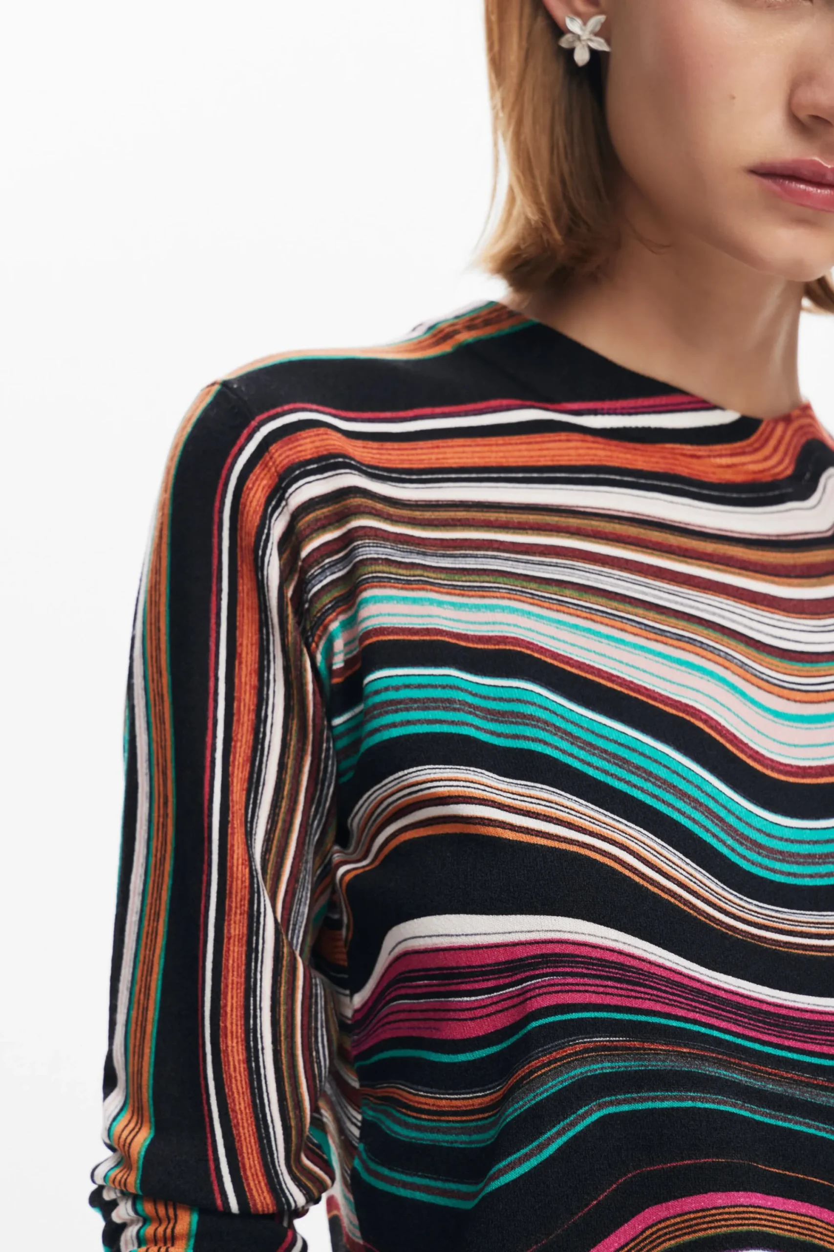 Roupa De Malha|Malha<Desigual Jersey listrado ondulado