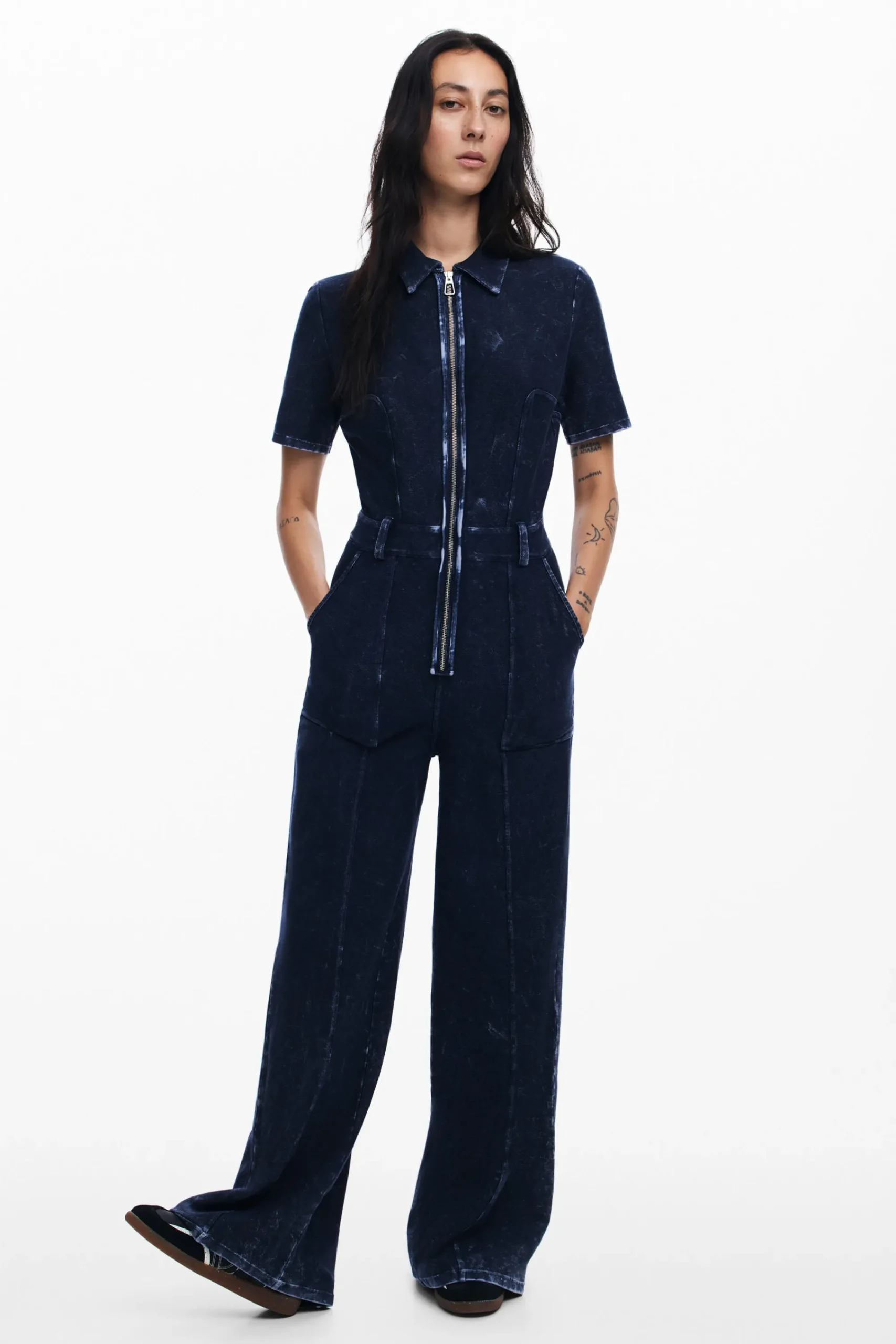 Calças|Vestidos E Macacões<Desigual Macacão denim com efeito lavado