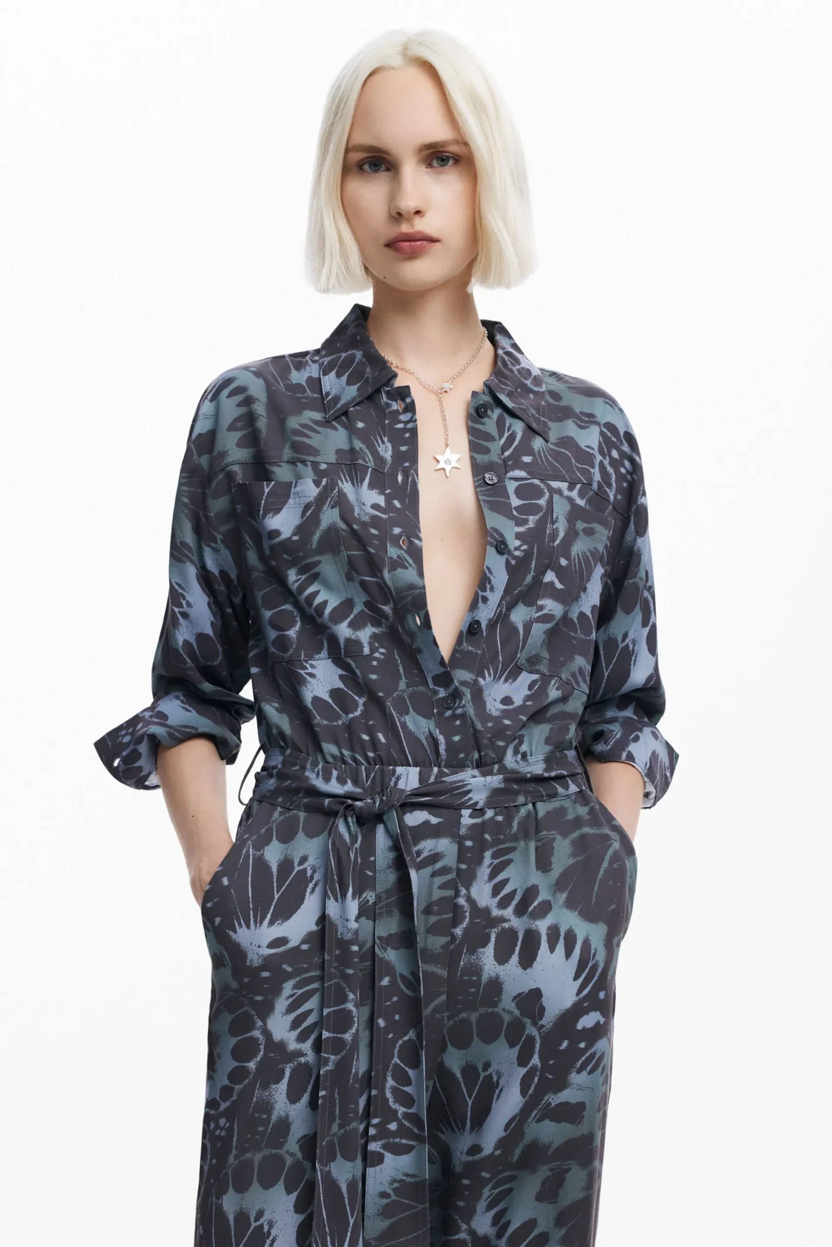Vestidos E Macacões|Calças<Desigual Macacão fluido estampado
