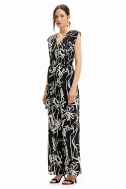 Calças|Vestidos E Macacões<Desigual Macacão longo com flores ilustradas