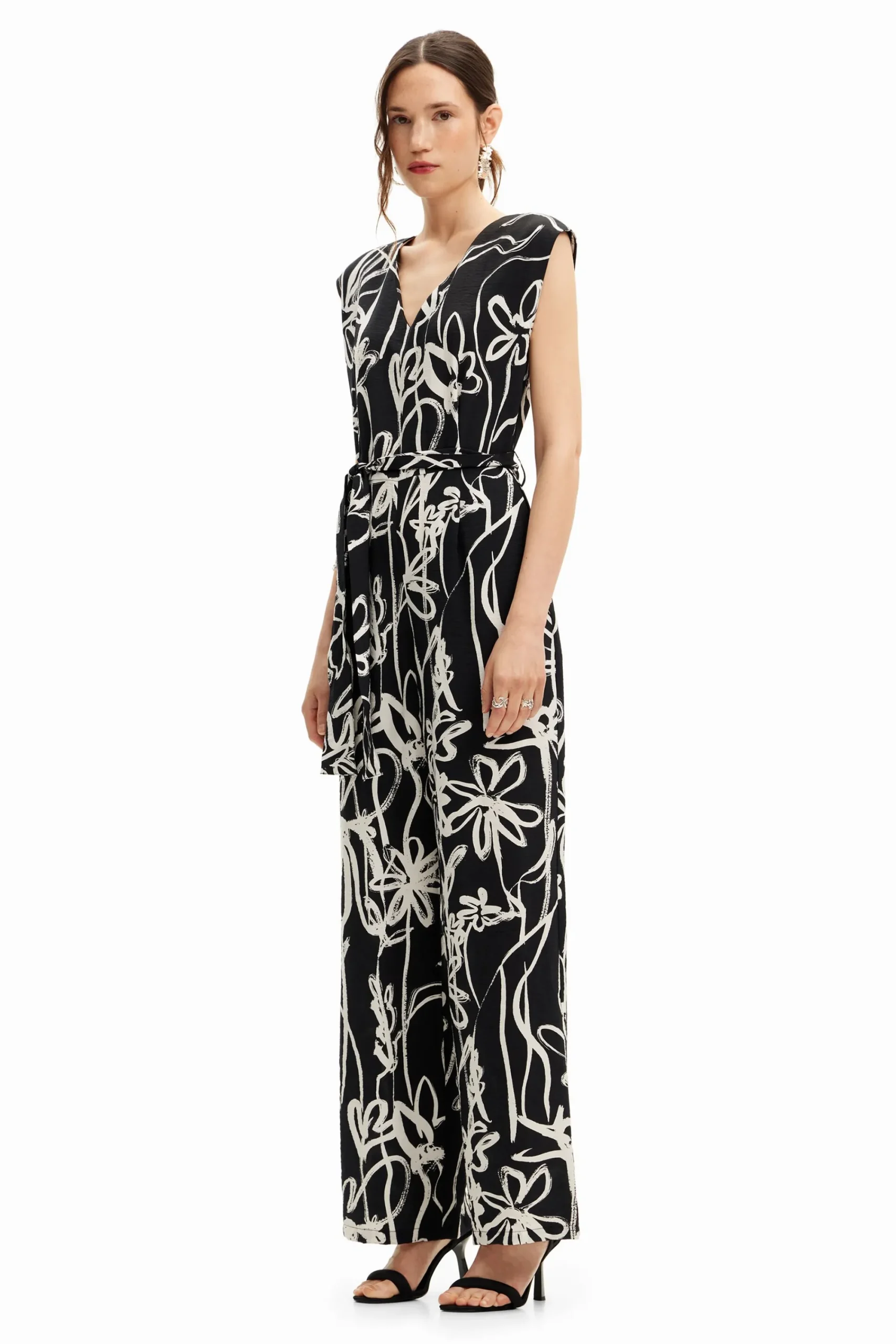 Calças|Vestidos E Macacões<Desigual Macacão longo com flores ilustradas