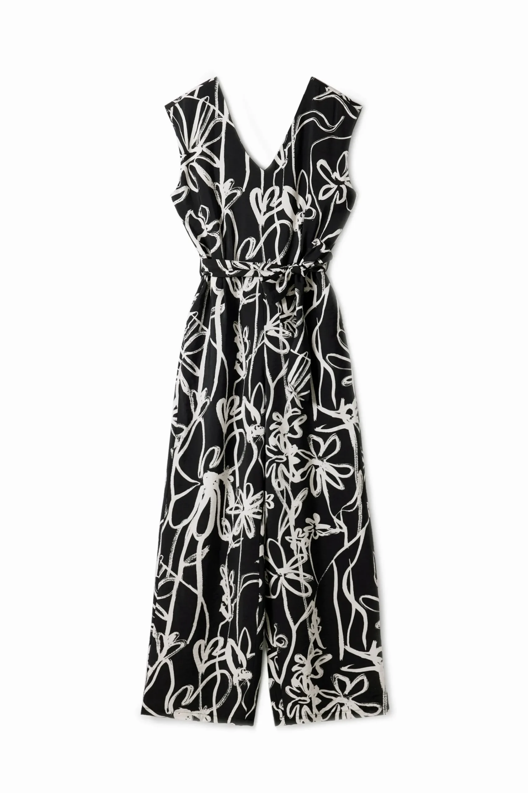 Calças|Vestidos E Macacões<Desigual Macacão longo com flores ilustradas