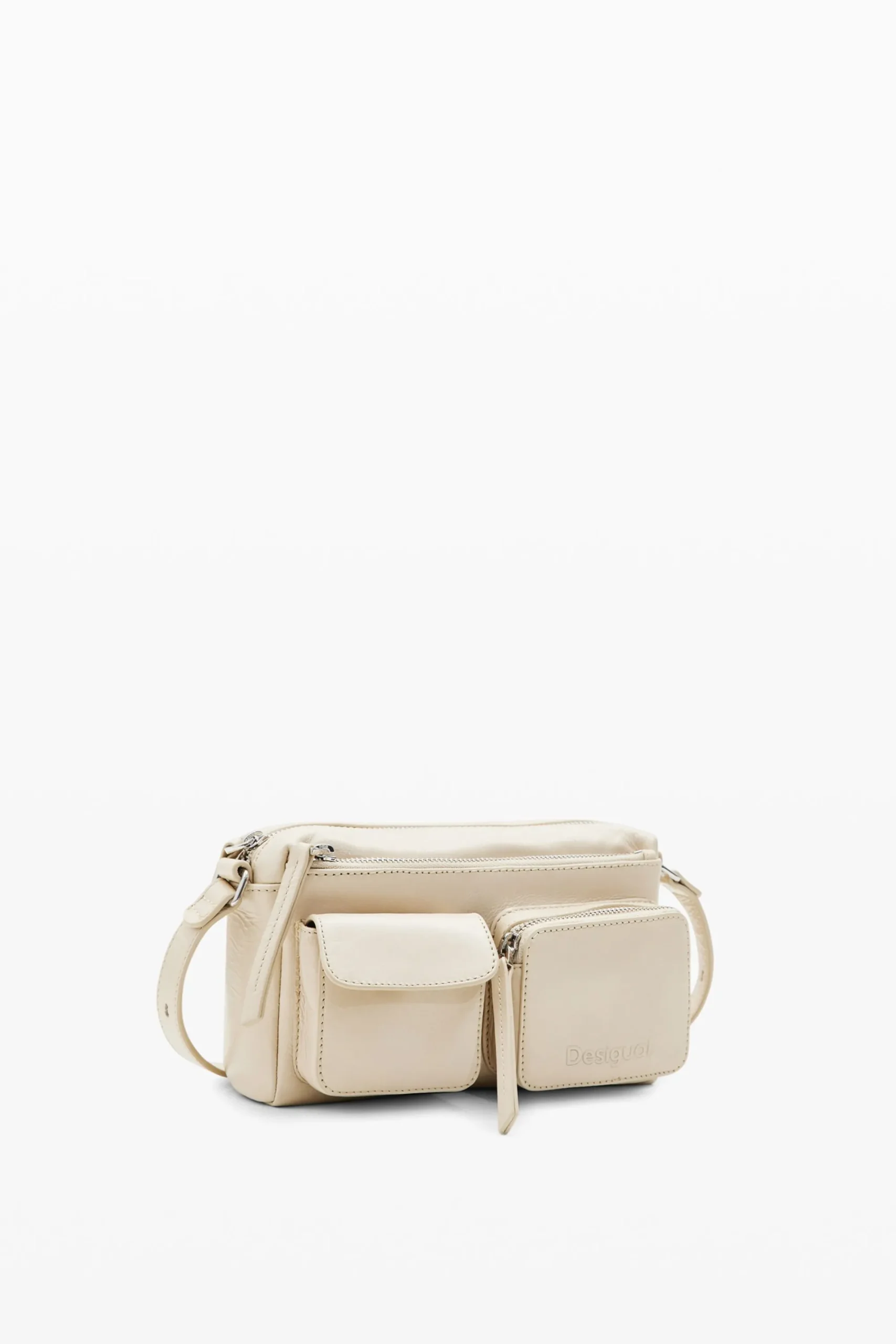 Malas|Bolsas De Couro<Desigual Mala a tiracolo pequena de pele logótipos