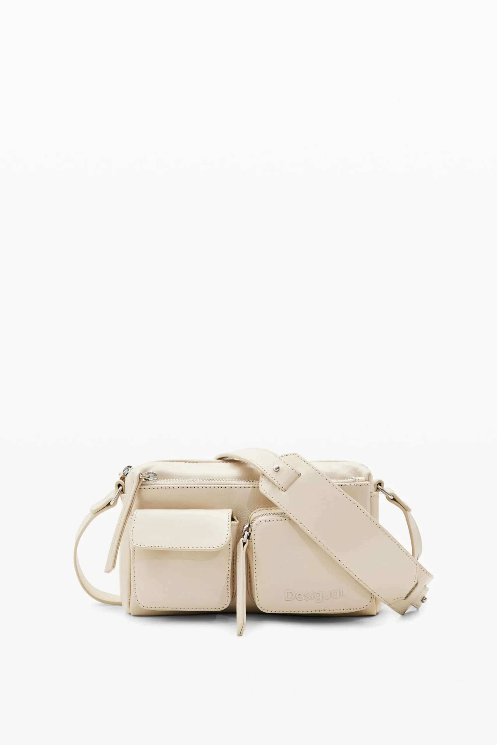 Malas|Bolsas De Couro<Desigual Mala a tiracolo pequena de pele logótipos