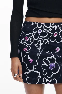 Saias E Shorts<Desigual Minissaia de flores