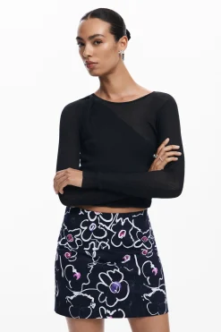 Saias E Shorts<Desigual Minissaia de flores