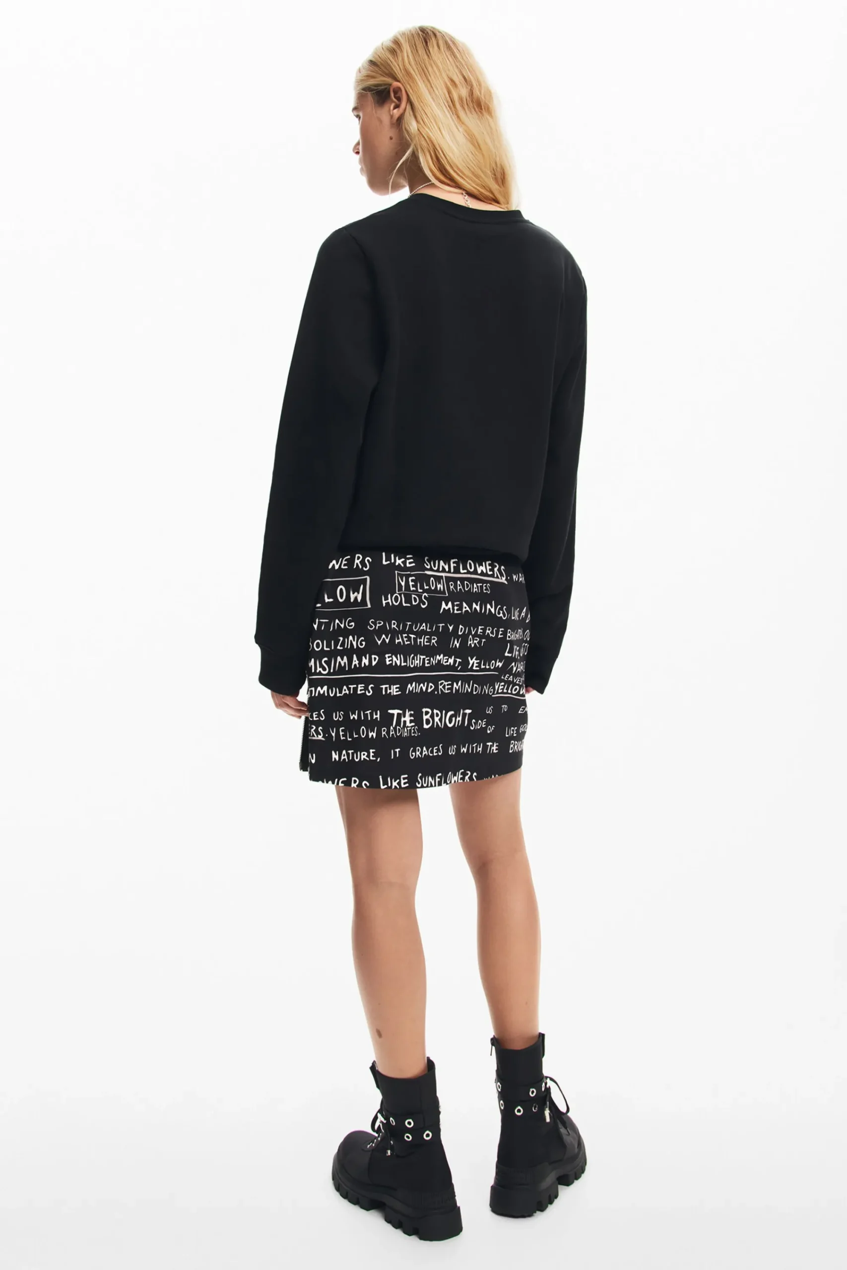 Saias E Shorts<Desigual Minissaia estampada com frases