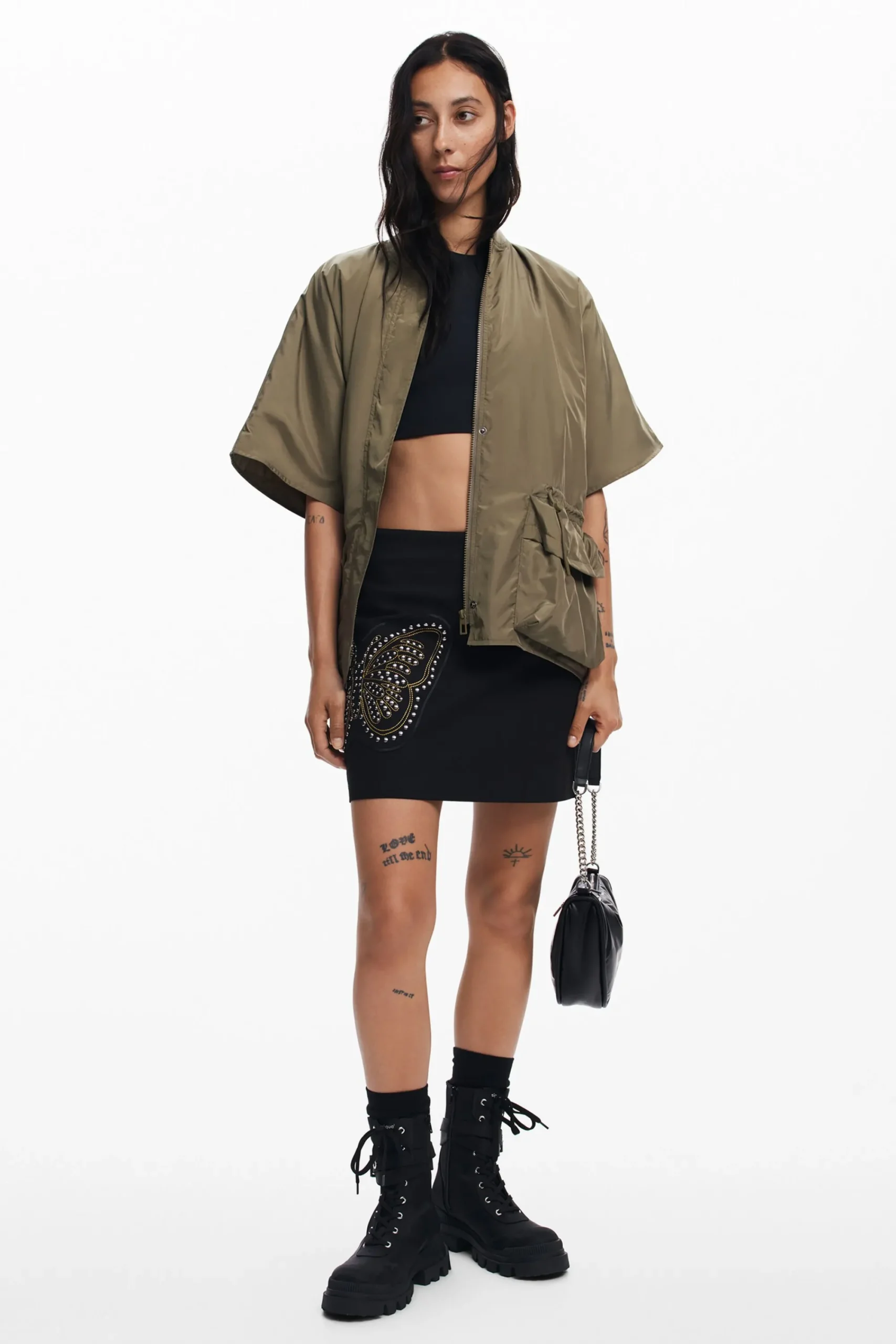 Saias E Shorts<Desigual Minissaia slim borboleta