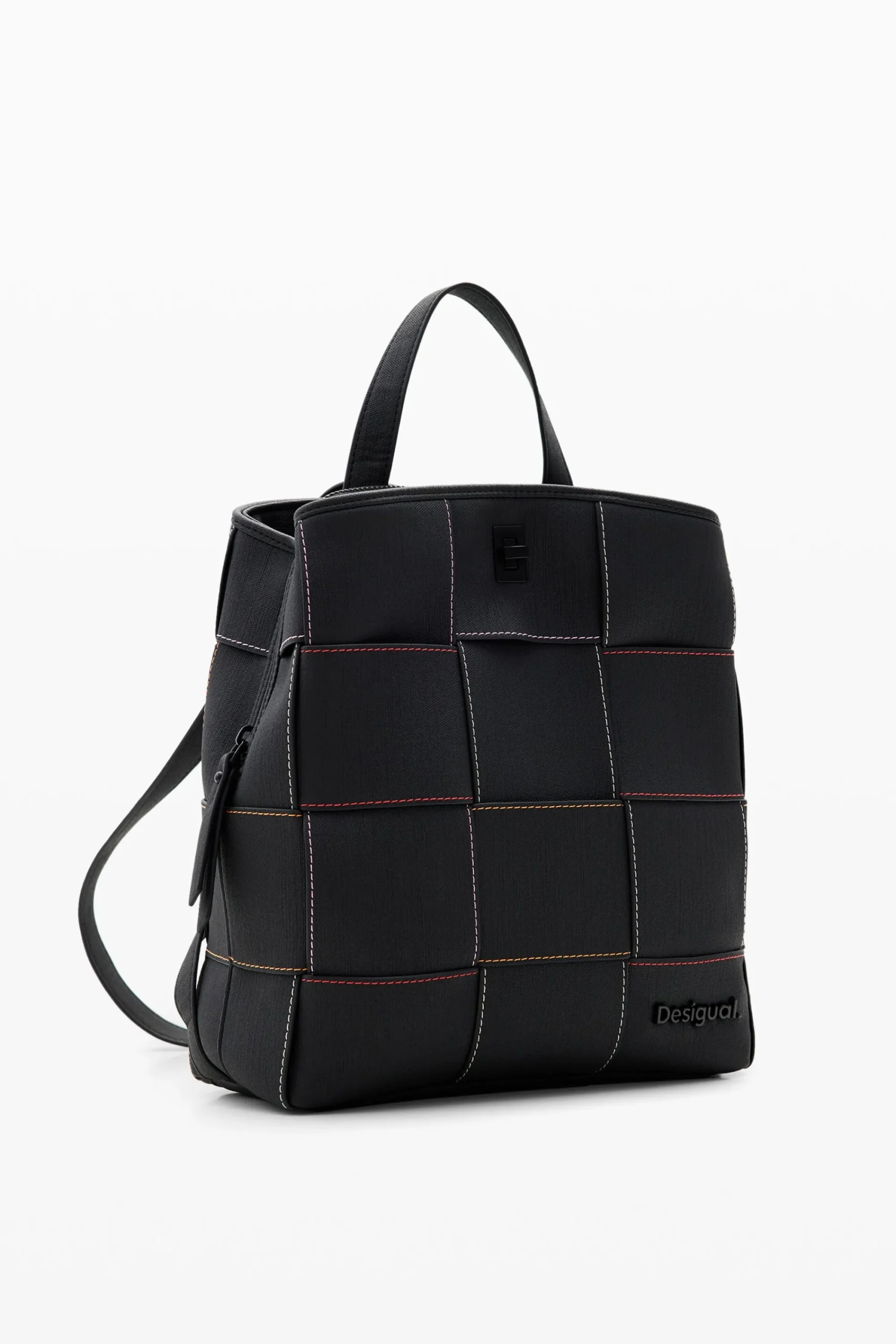 Mochilas|Mochilas<Desigual Mochila S trançada pespontos