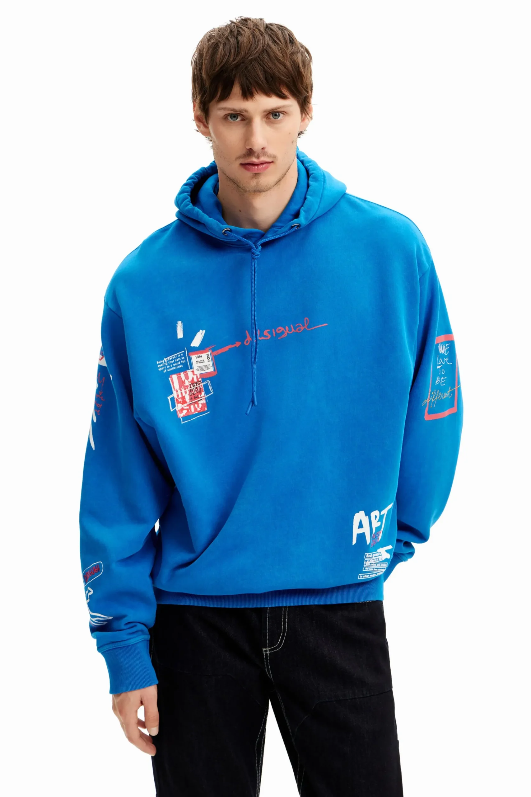 Malhas E Sweatshirts<Desigual Moletom com capuz estilo graffiti