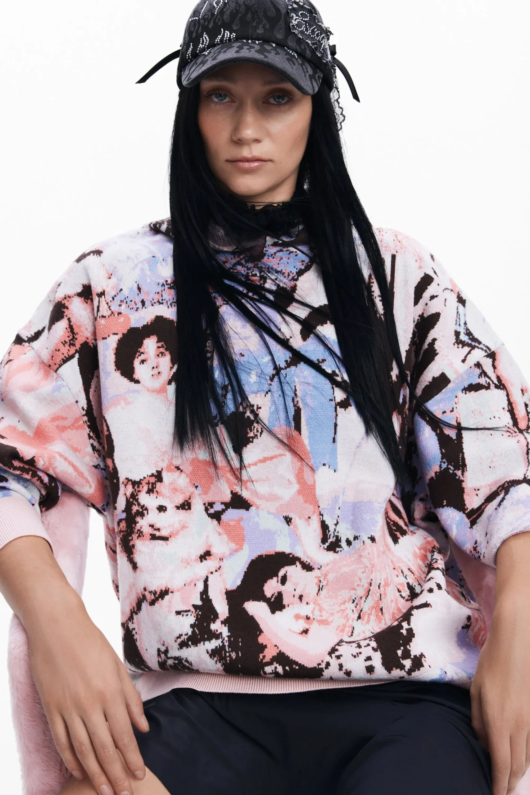 Roupa De Malha|Malha<Desigual Moletom com capuz María Escoté