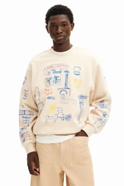 Malhas E Sweatshirts<Desigual Moletom com design de ilustração