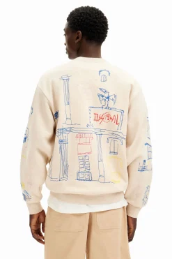 Malhas E Sweatshirts<Desigual Moletom com design de ilustração