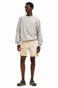 Malhas E Sweatshirts<Desigual Moletom com ilustrações em aquarela
