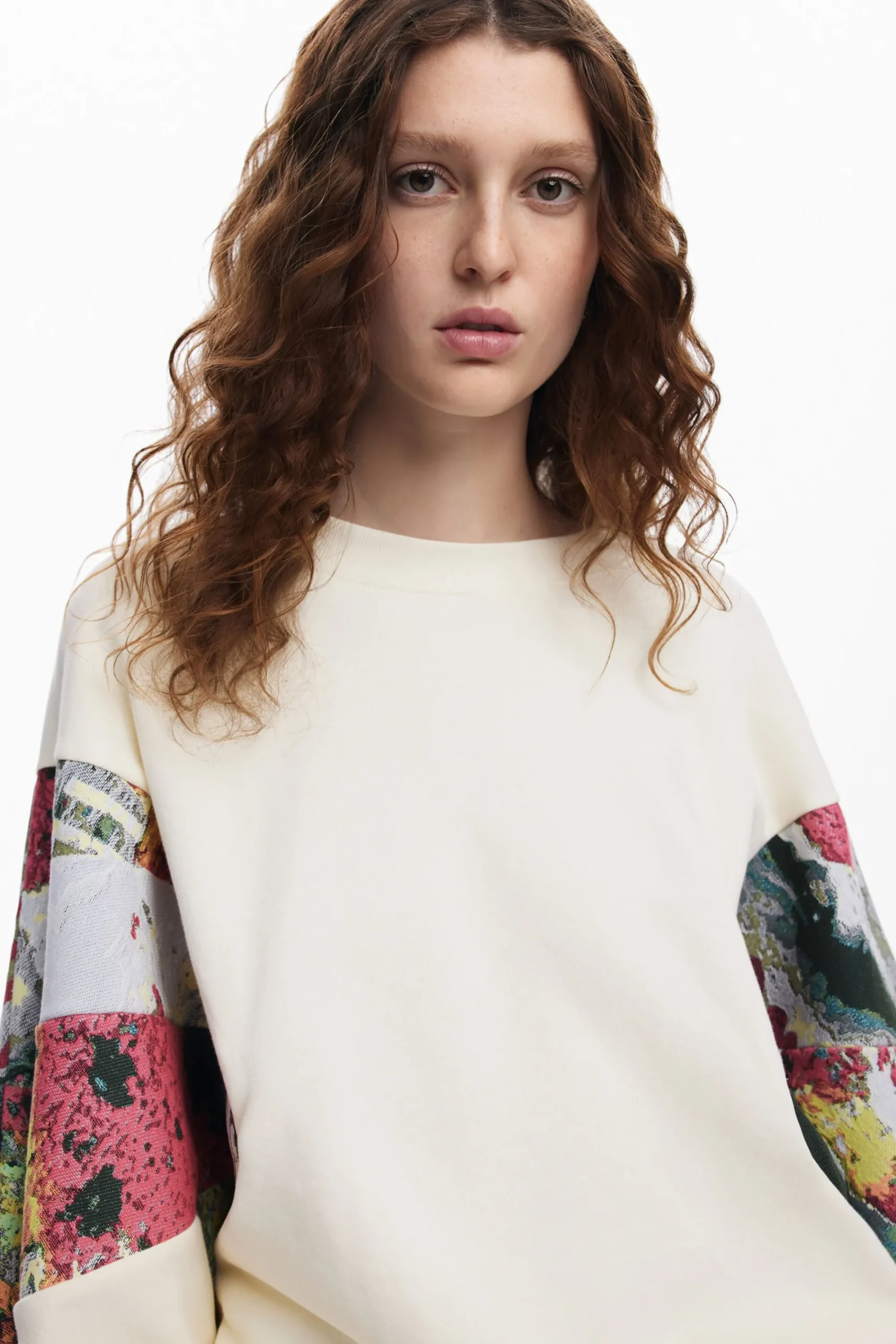 Moletons|Malha<Desigual Moletom com mangas estampadas M. Christian Lacroix