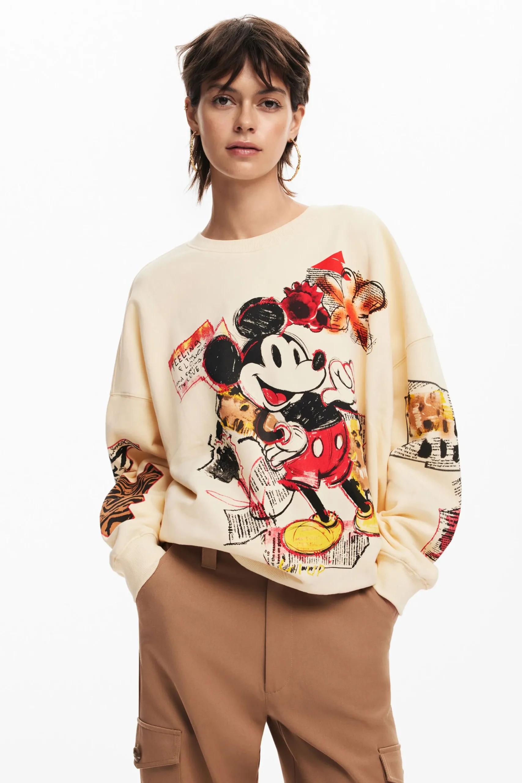 Moletons|Malha<Desigual Moletom do Mickey Mouse