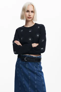 Moletons|Malha<Desigual Moletom flores joia