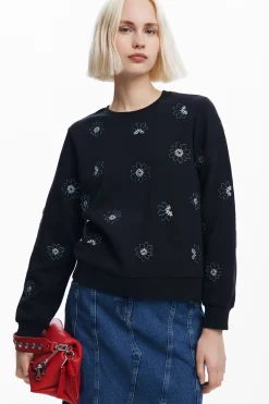 Moletons|Malha<Desigual Moletom flores joia