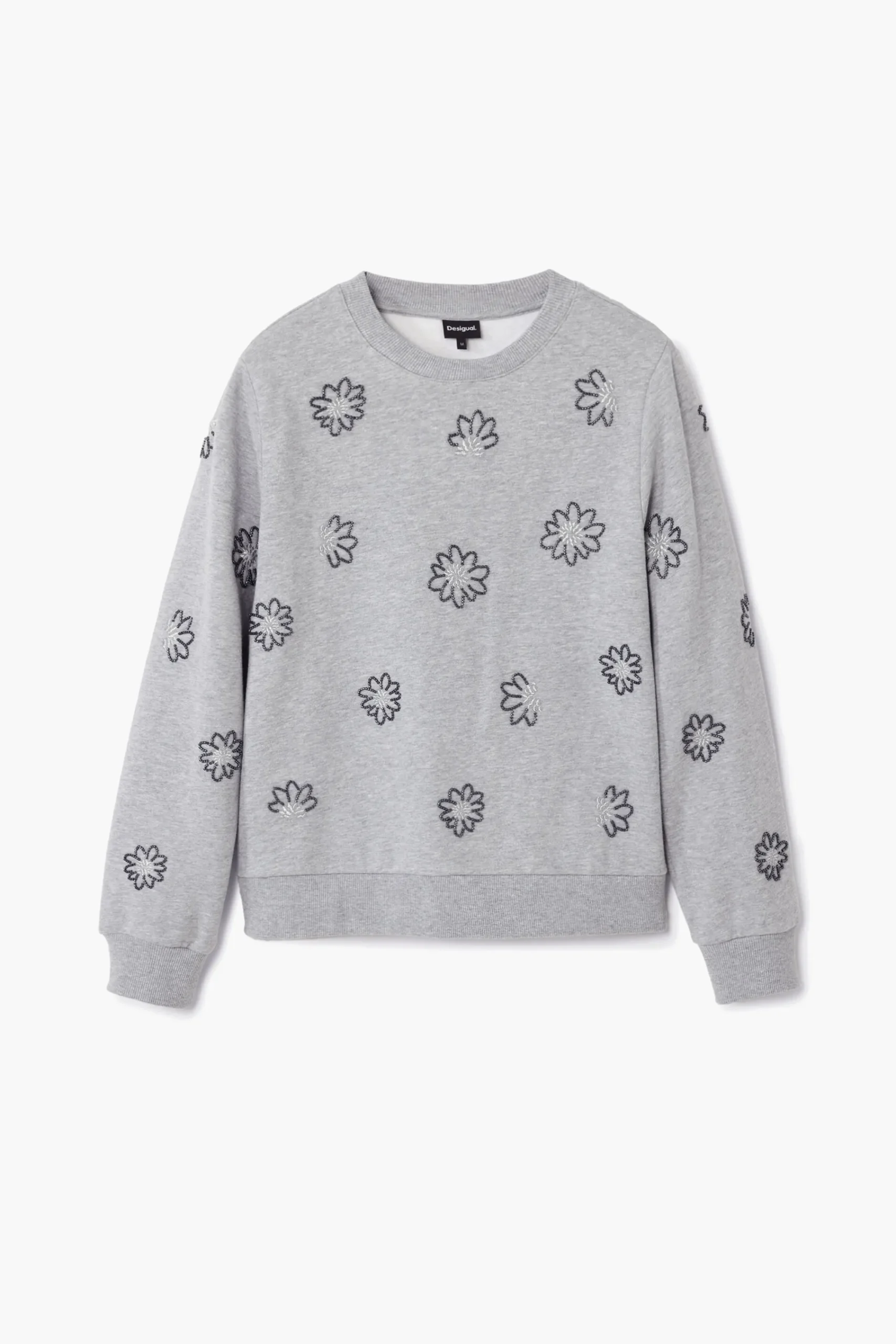 Malha<Desigual Moletom flores joia