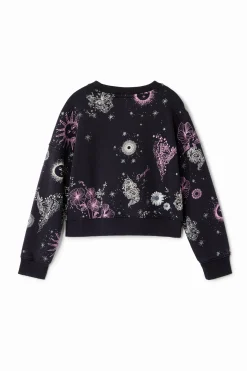 Malhas E Sweatshirts<Desigual Moletom flores universo