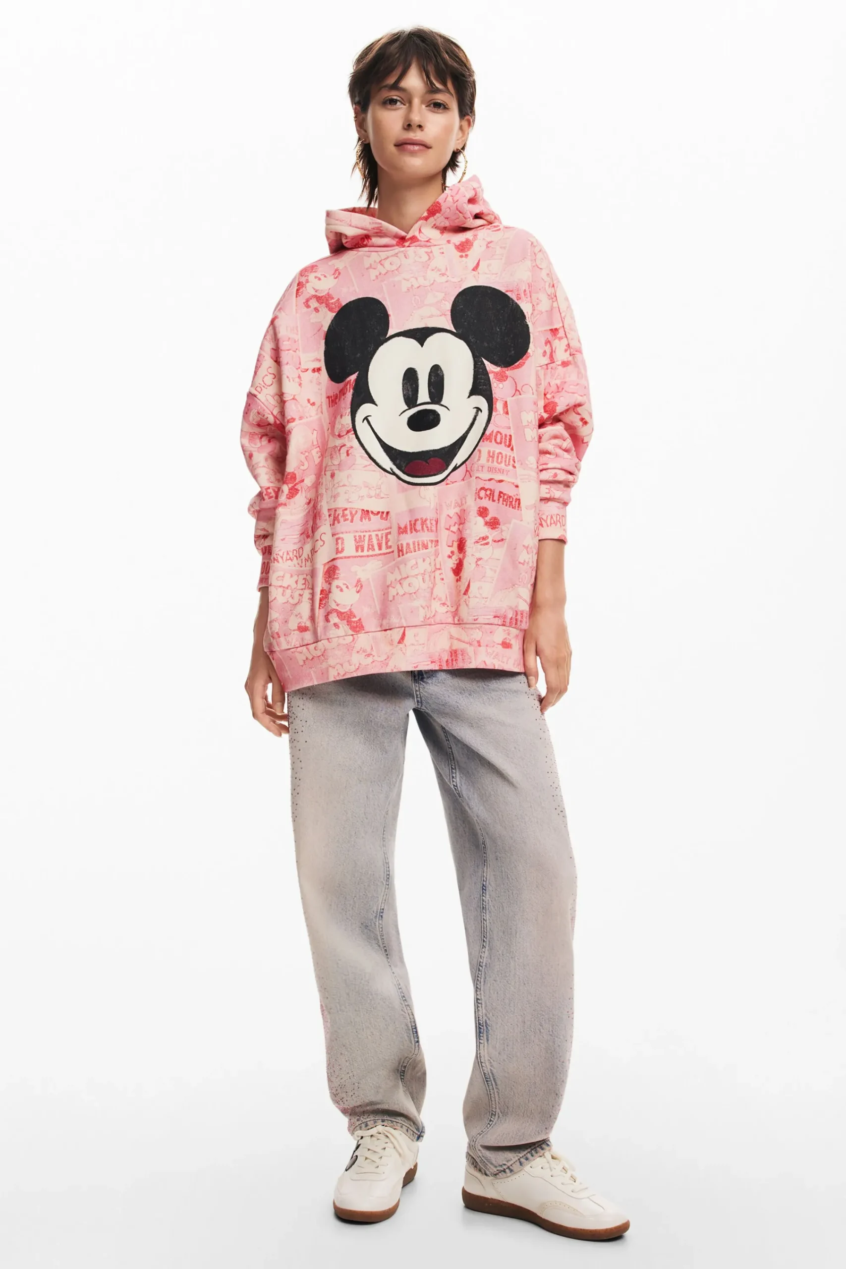 Moletons|Malha<Desigual Moletom Mickey Mouse com cordão