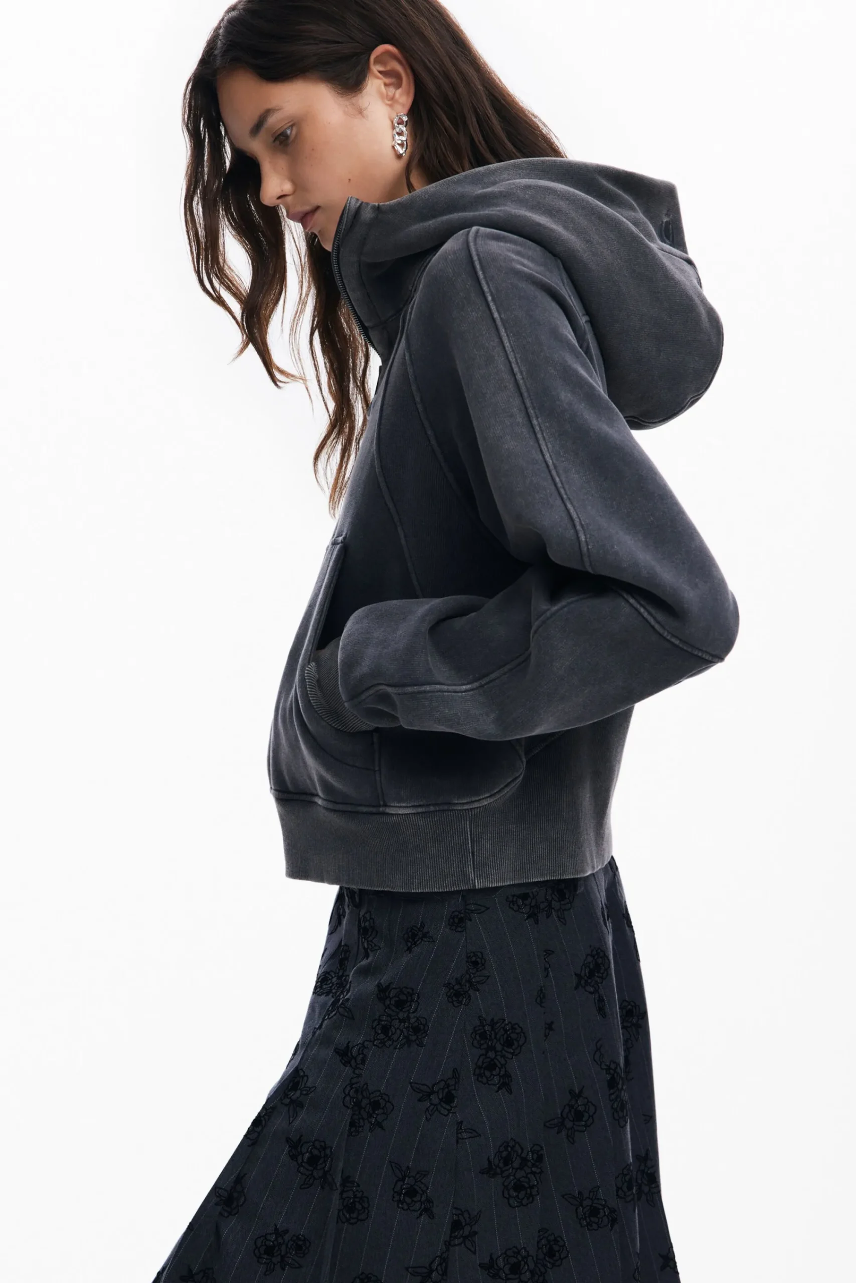 Malha<Desigual Moletom oversized com capuz