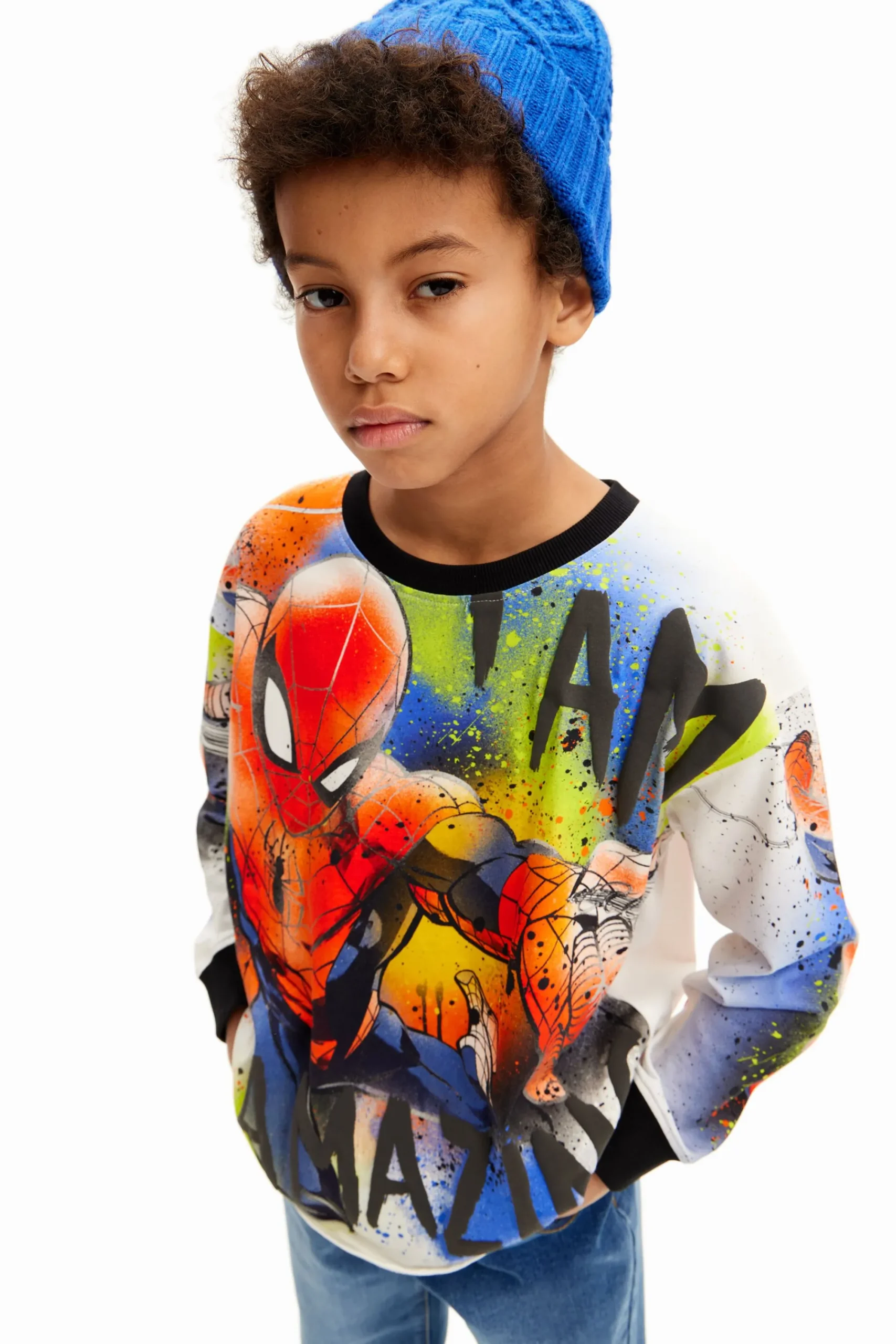 T-shirts E Camisas<Desigual Moletom oversized do Spiderman