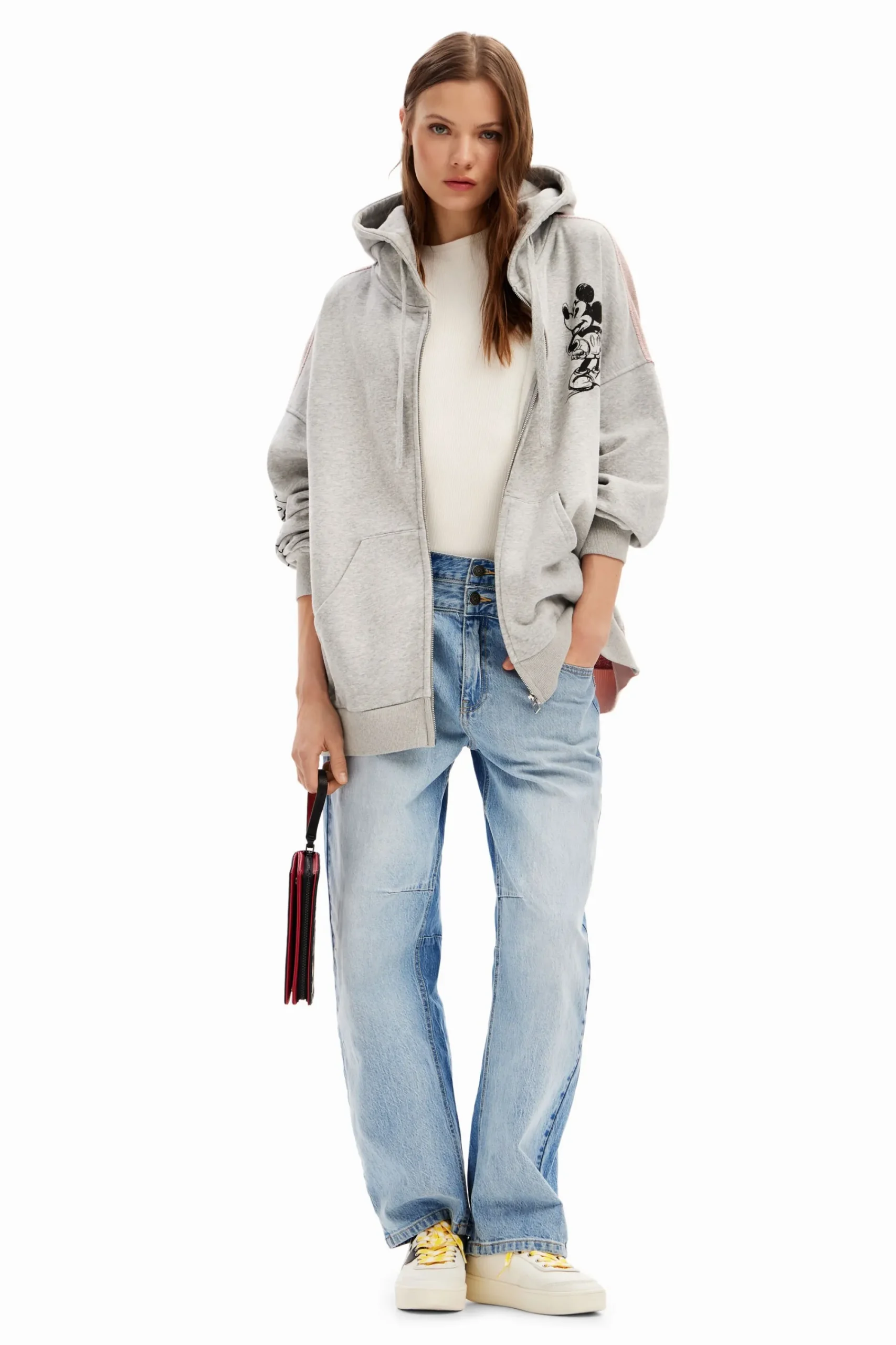 Malha|Moletons<Desigual Moletom oversized jacquard do Mickey Mouse