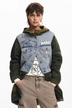 Casacões E Casacos<Desigual Parka híbrida com capuz Mickey