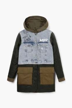 Casacões E Casacos<Desigual Parka híbrida com capuz Mickey