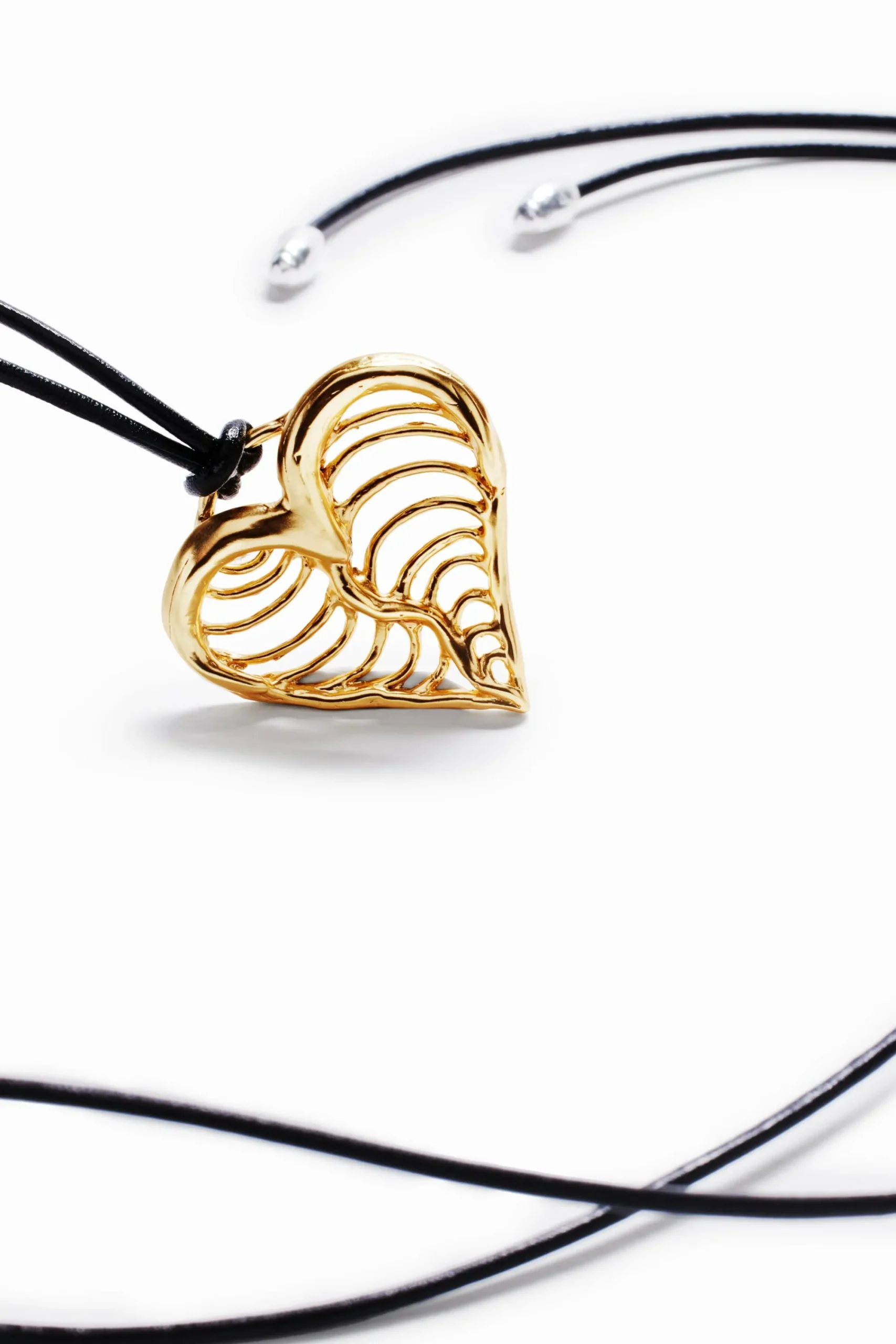 Joalharia<Desigual Pendente coração cordão banho ouro Zalio