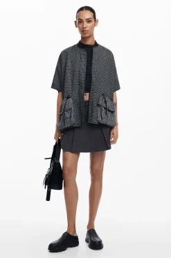 Écharpes E Cachecóis|Ponchos<Desigual Poncho pied de poule