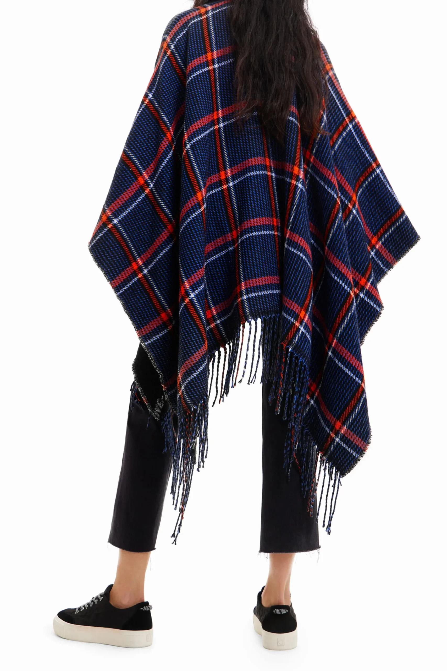 Écharpes E Cachecóis|Ponchos<Desigual Poncho reversível xadrez