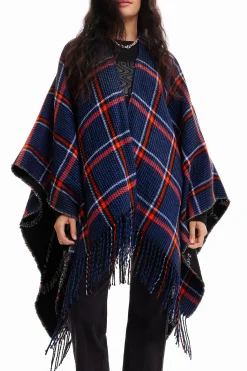 Écharpes E Cachecóis|Ponchos<Desigual Poncho reversível xadrez