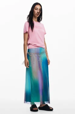 Saias E Shorts<Desigual Saia de tule efeito difuminado