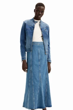 Saias E Shorts<Desigual Saia longa denim