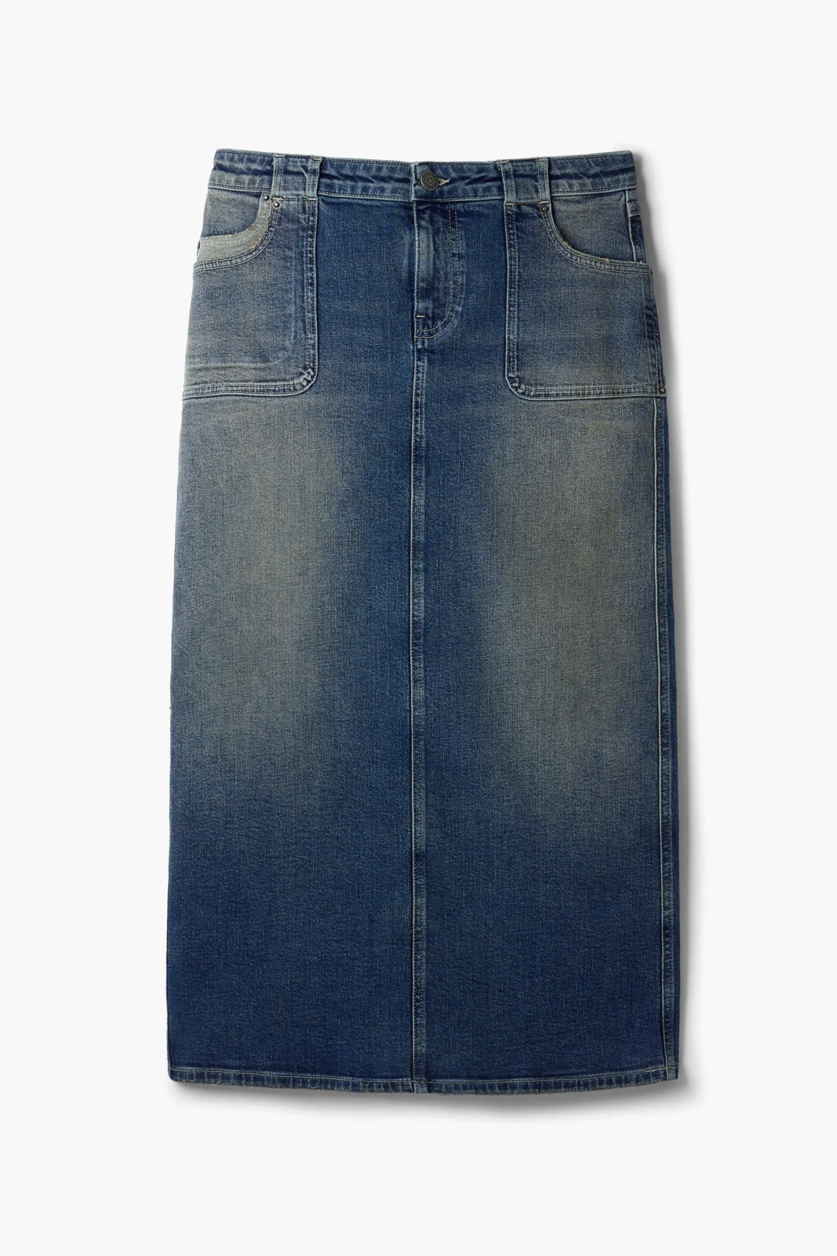 Saias E Shorts<Desigual Saia midi de denim