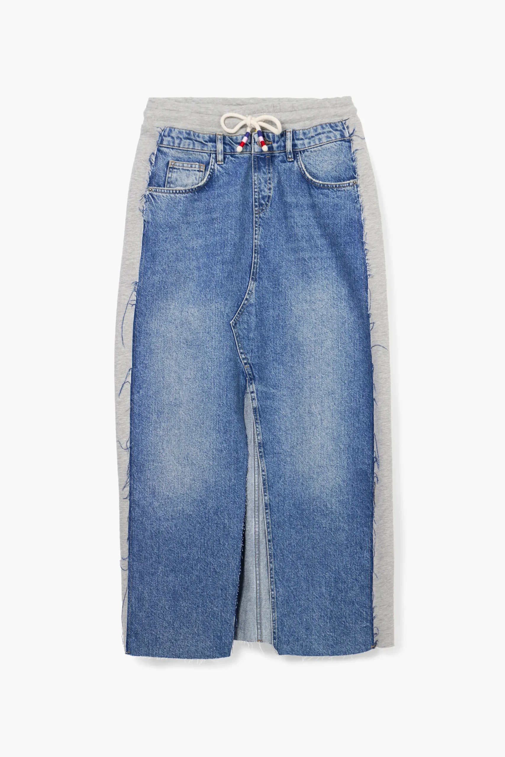 Saias E Shorts<Desigual Saia midi denim híbrida