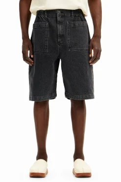 Jeans E Calças<Desigual Shorts de denim com bolsos