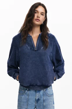 Moletons|Malha<Desigual Sudadera com capuz efeito lavado