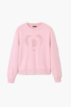 Moletons|Malha<Desigual Sudadera coração