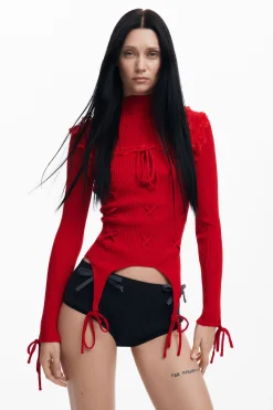 Roupa De Malha|Malha<Desigual Suéter laços María Escoté