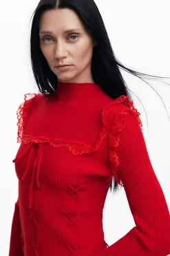 Roupa De Malha|Malha<Desigual Suéter laços María Escoté