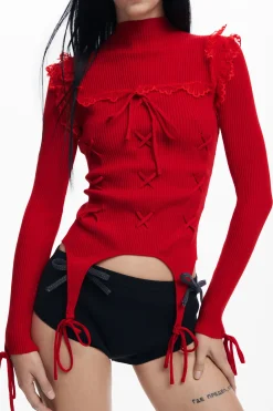 Roupa De Malha|Malha<Desigual Suéter laços María Escoté
