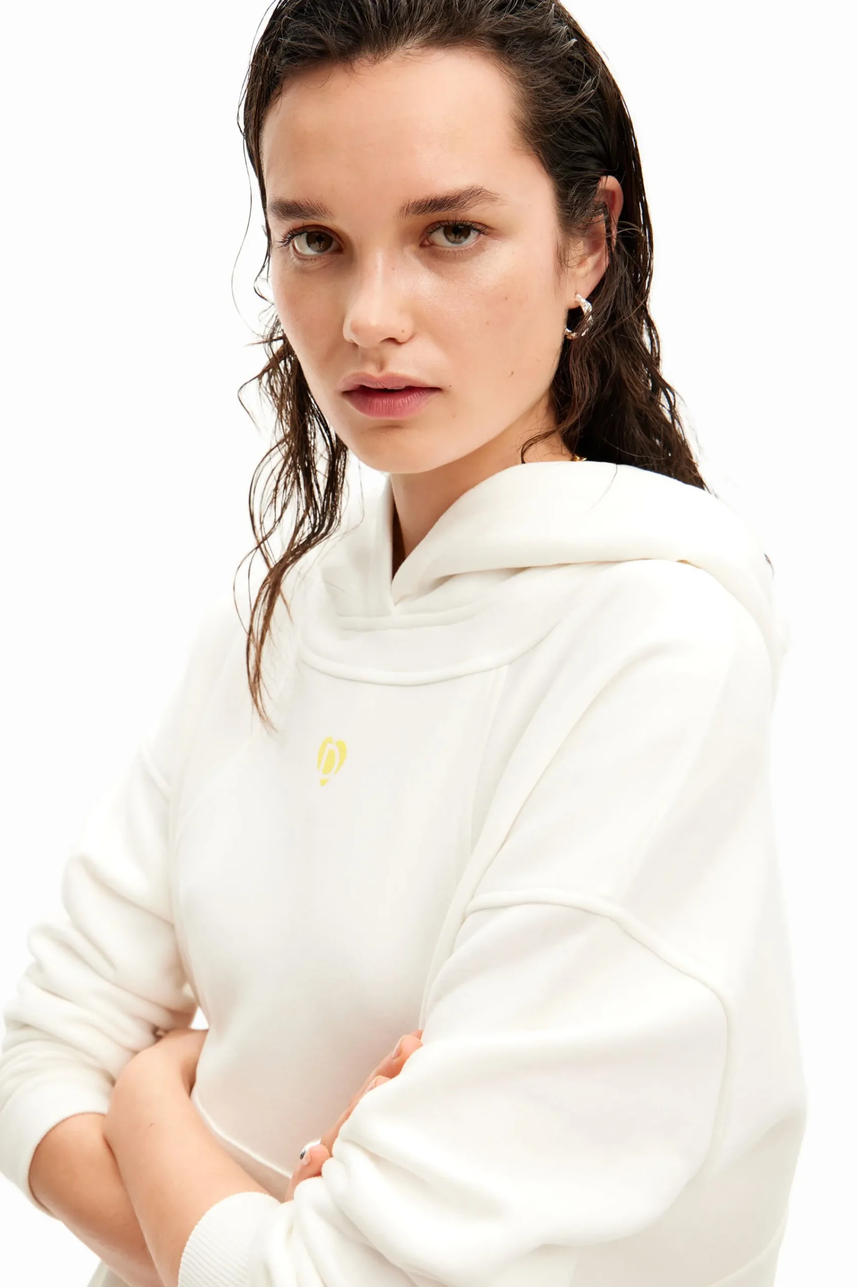 Moletons|Malha<Desigual Sweatshirt capuz patchwork