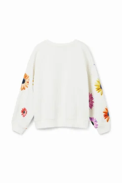 Malhas E Sweatshirts<Desigual Sweatshirt oversize margaridas