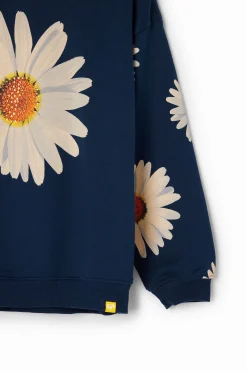 Malhas E Sweatshirts<Desigual Sweatshirt oversize margaridas