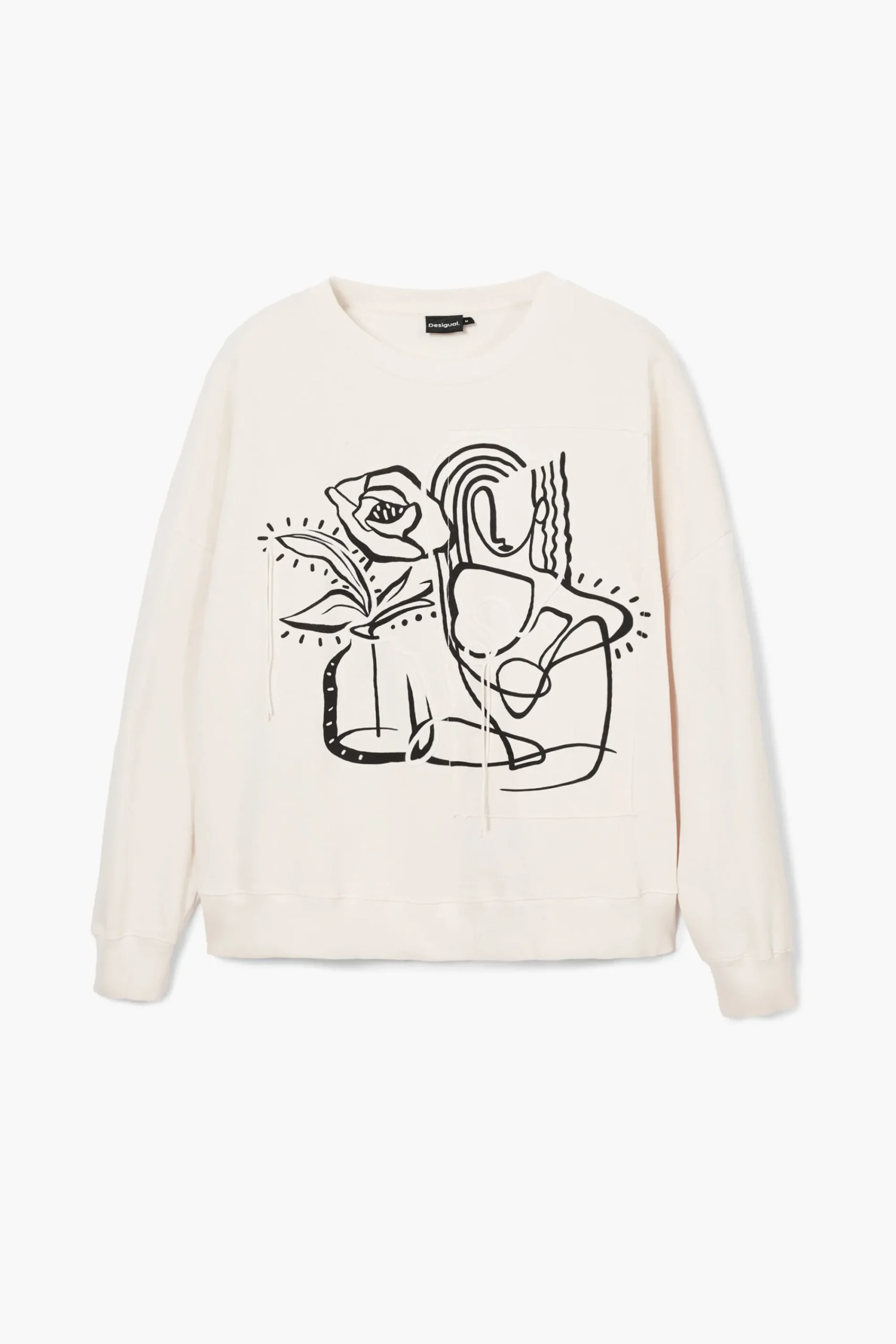 Moletons|Malha<Desigual Sweatshirt oversized flor